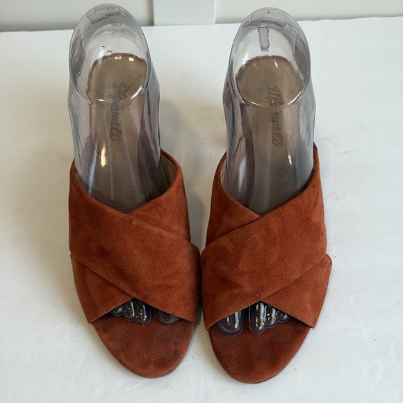 Madewell Suede Mules in Rust - Picture 3 of 13